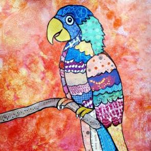 Collaged Parrot
