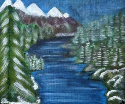 An Evening by the Mountains