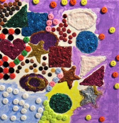 Abstract Sensory Glitter Shapes